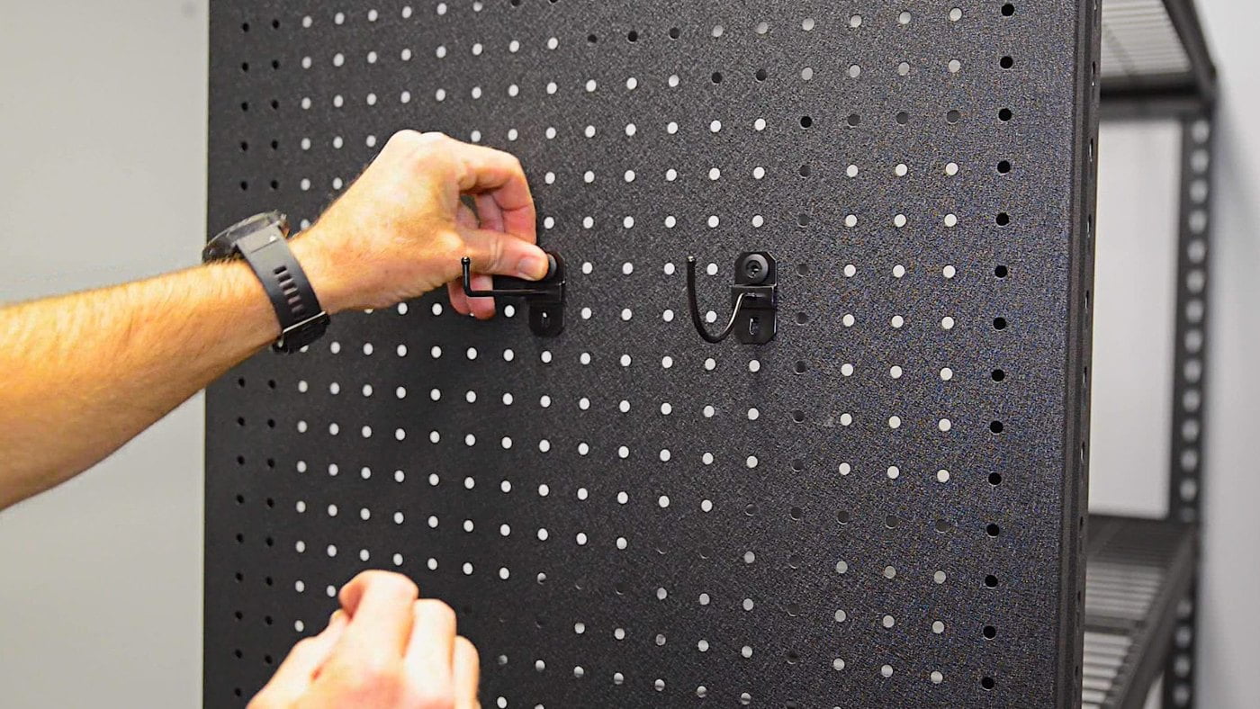 How to install HD pegboard hook Step1 scaled 1