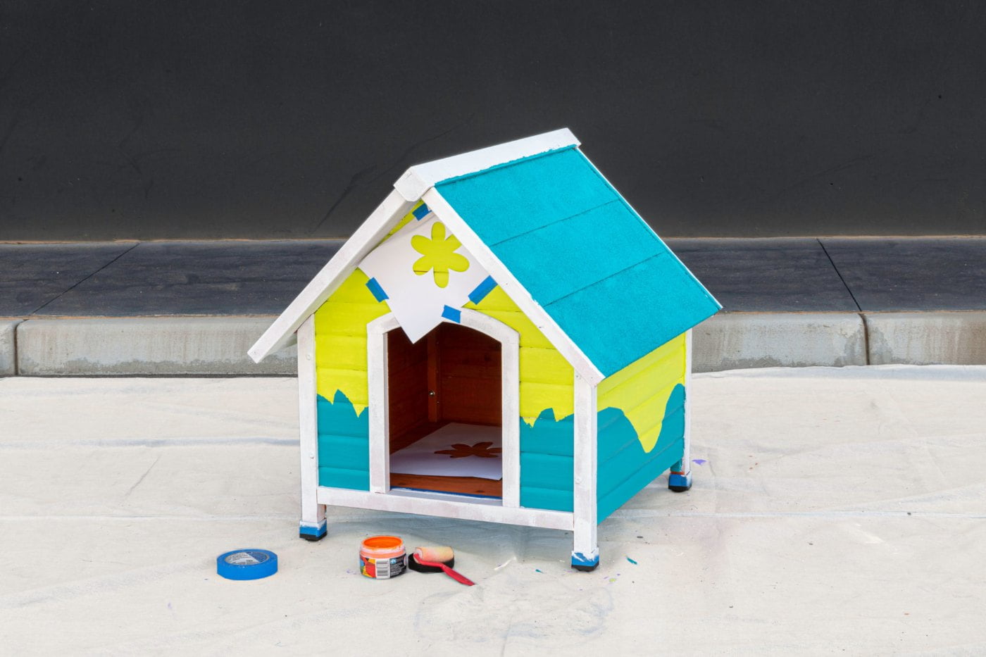 How To Paint A Dog Kennel Painting Progress 4