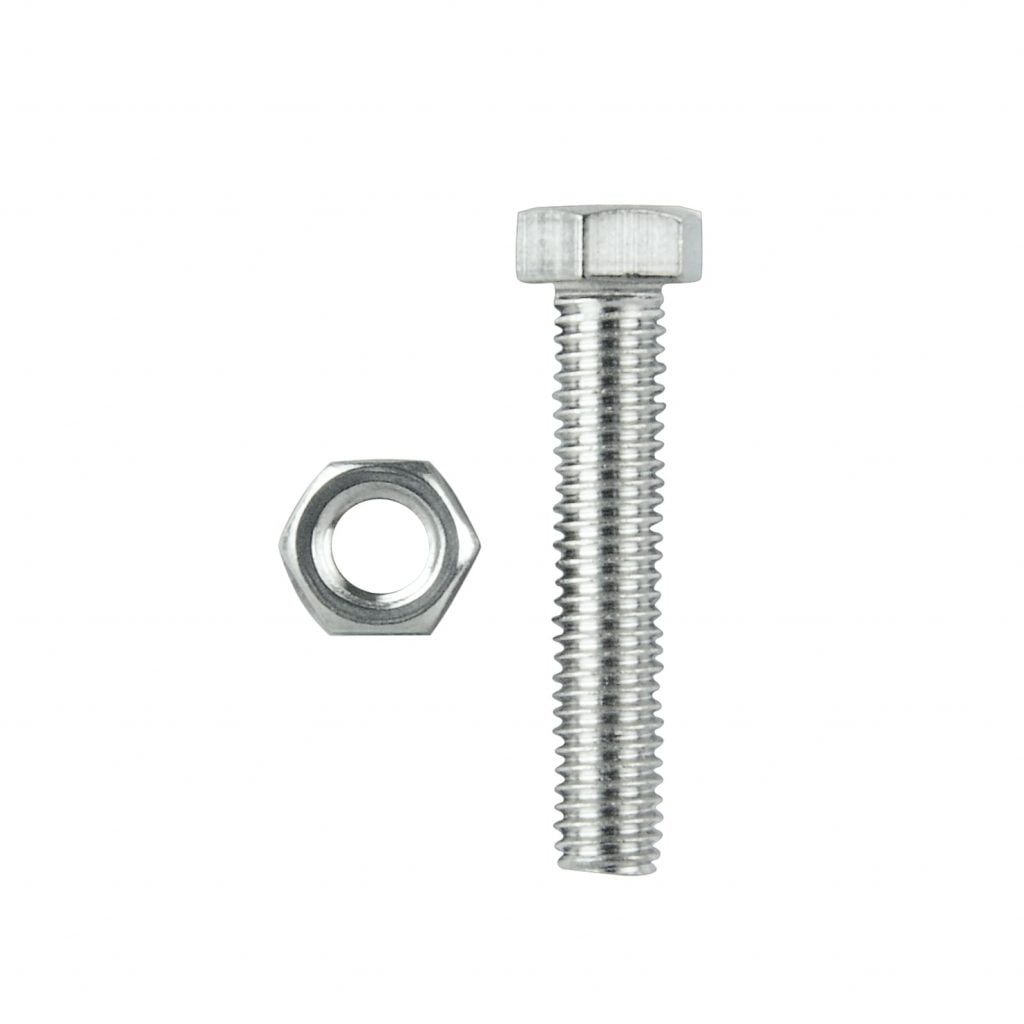 HEX BOLTS & NUTS M10 x 40MM STAINLESS STEEL 316
