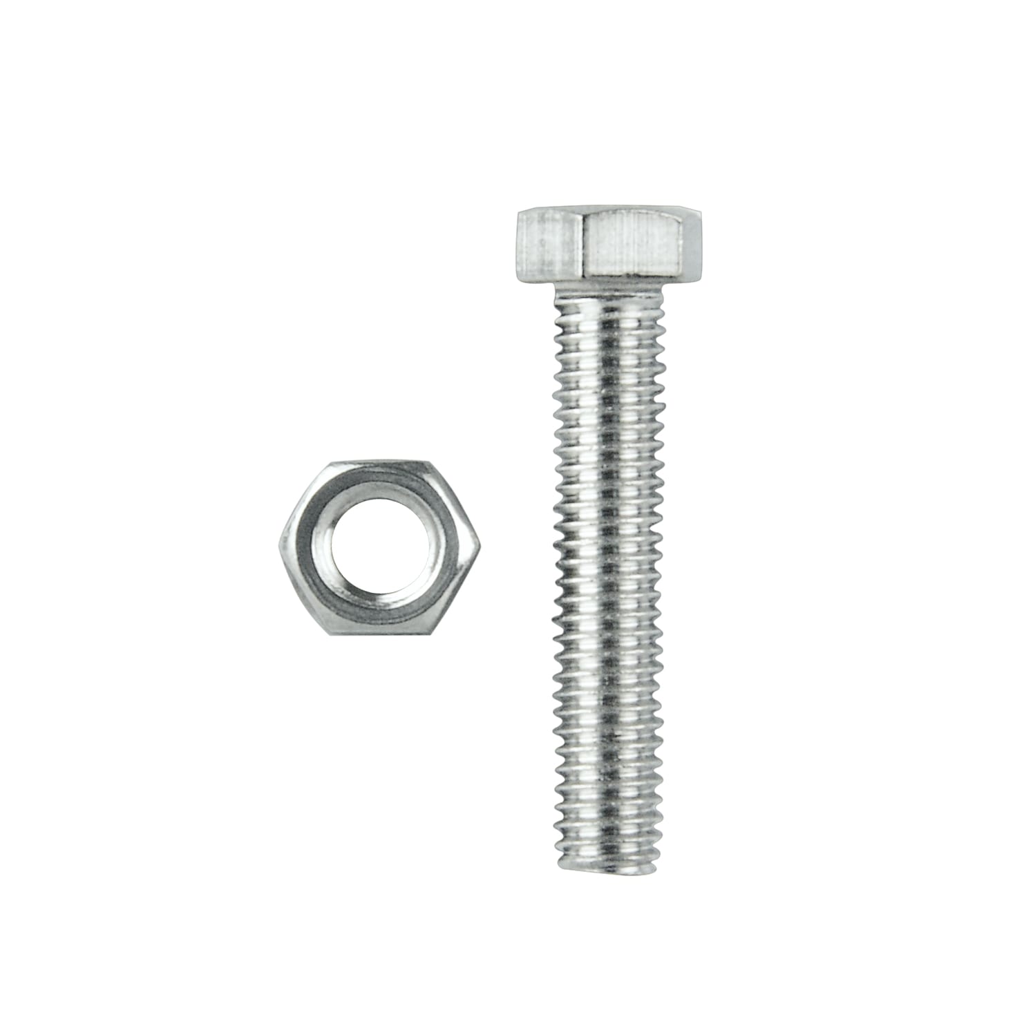 HEX BOLTS & NUTS M10 x 50MM STAINLESS STEEL 316