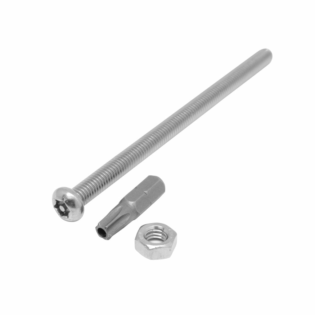SECURITY BOLT M6 - 1 x 100 STAINLESS STEEL ROUND HEAD