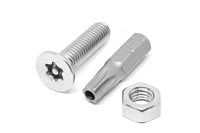SECURITY BOLT M6 - 1 x 25 STAINLESS STEEL FLAT HEAD