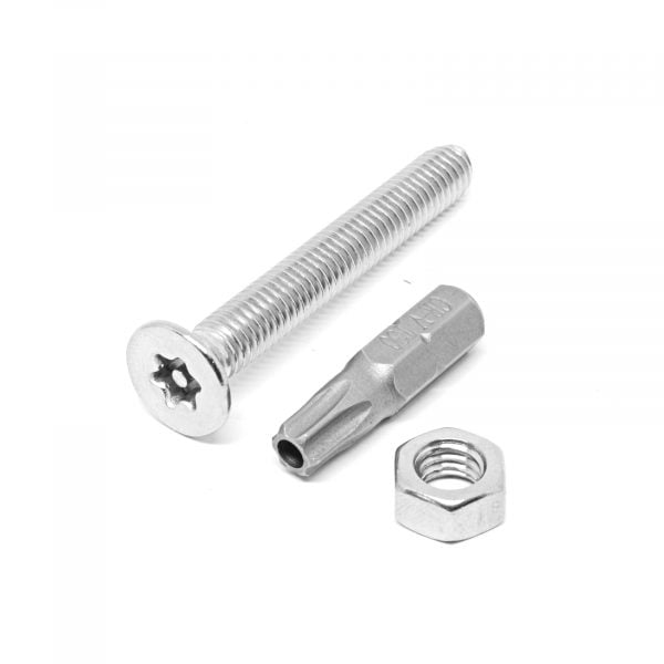 SECURITY BOLT M6 - 1 x 65 STAINLESS STEEL FLAT HEAD