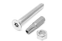 SECURITY BOLT M8 - 1.25 x 45 STAINLESS STEEL FLAT HEAD