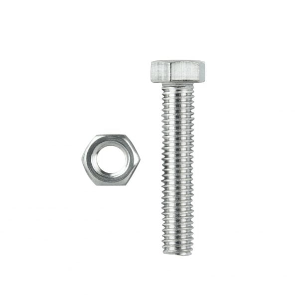 HEX BOLTS & NUTS M5 x 40MM STAINLESS STEEL 316