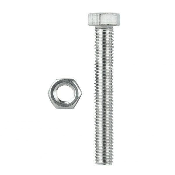 HEX BOLTS & NUTS M6 x 70MM STAINLESS STEEL 316