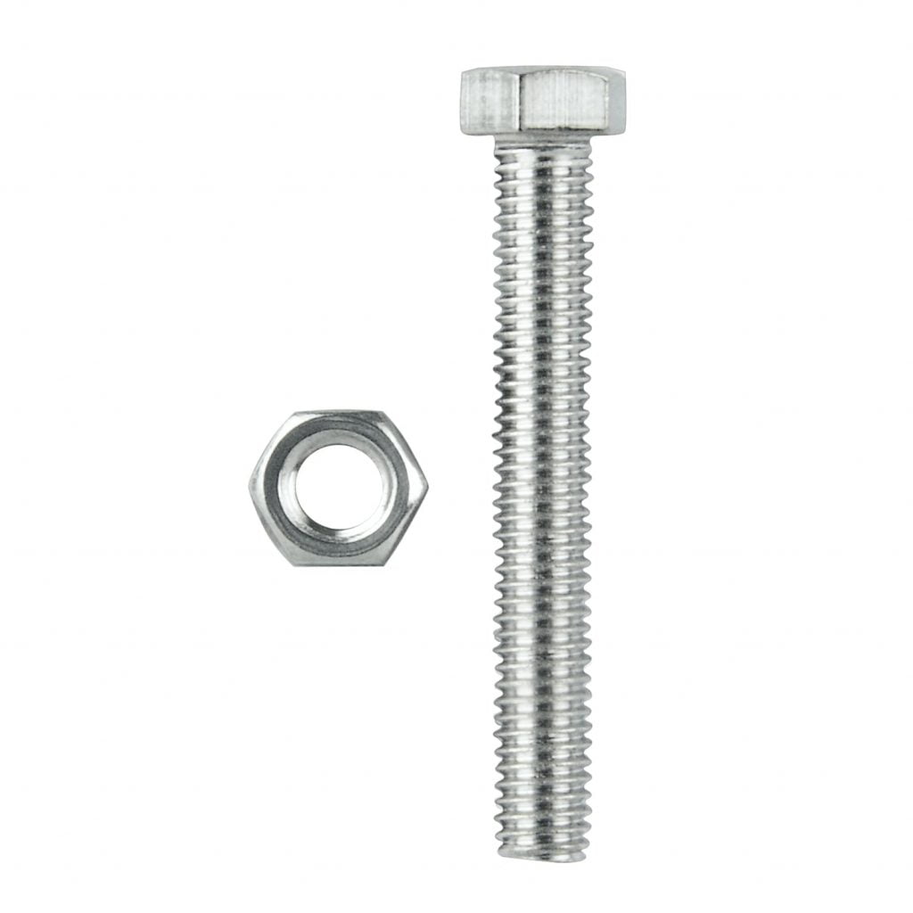 HEX BOLTS & NUTS M6 x 80MM STAINLESS STEEL 316