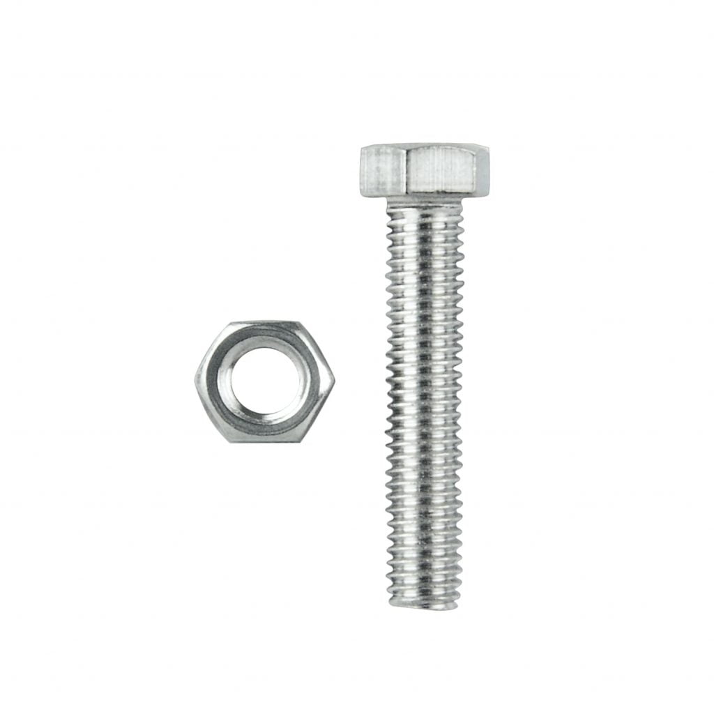 HEX BOLTS & NUTS M12 x 65MM STAINLESS STEEL 316